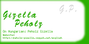 gizella peholz business card